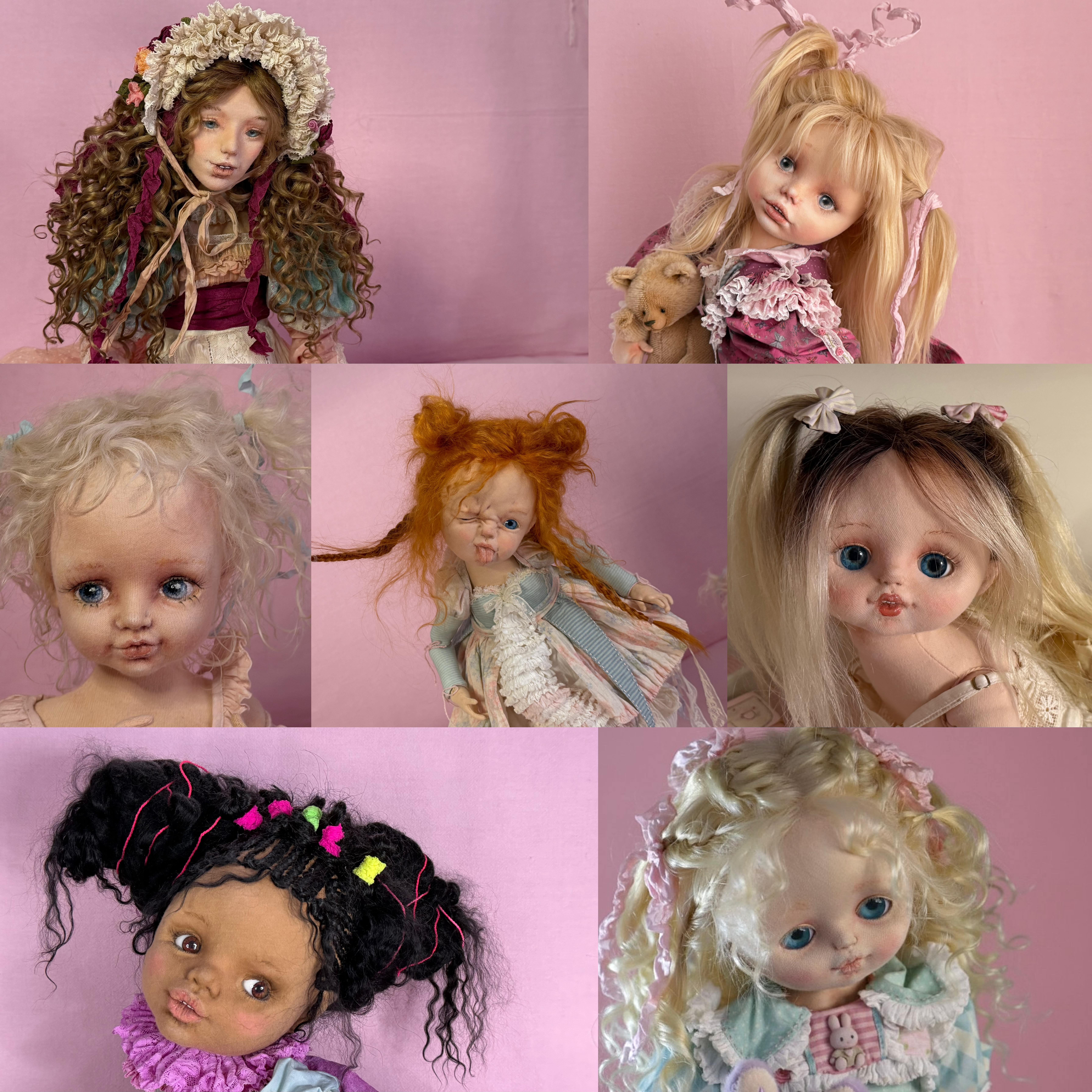 фото  Парички для кукол: создаем образ куклы своими руками школа кукол Ариши