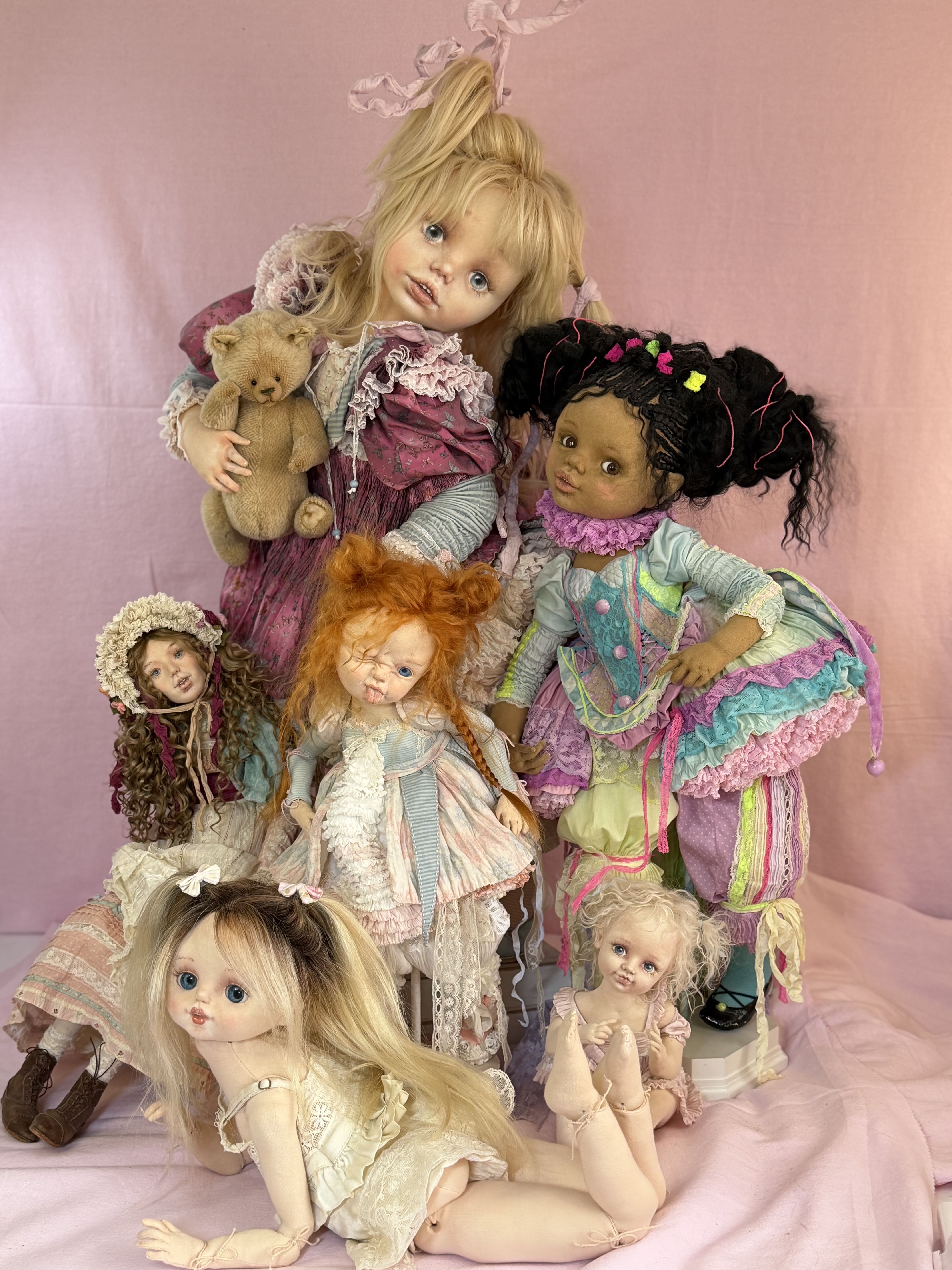 фото  Парички для кукол: создаем образ куклы своими руками школа кукол Ариши