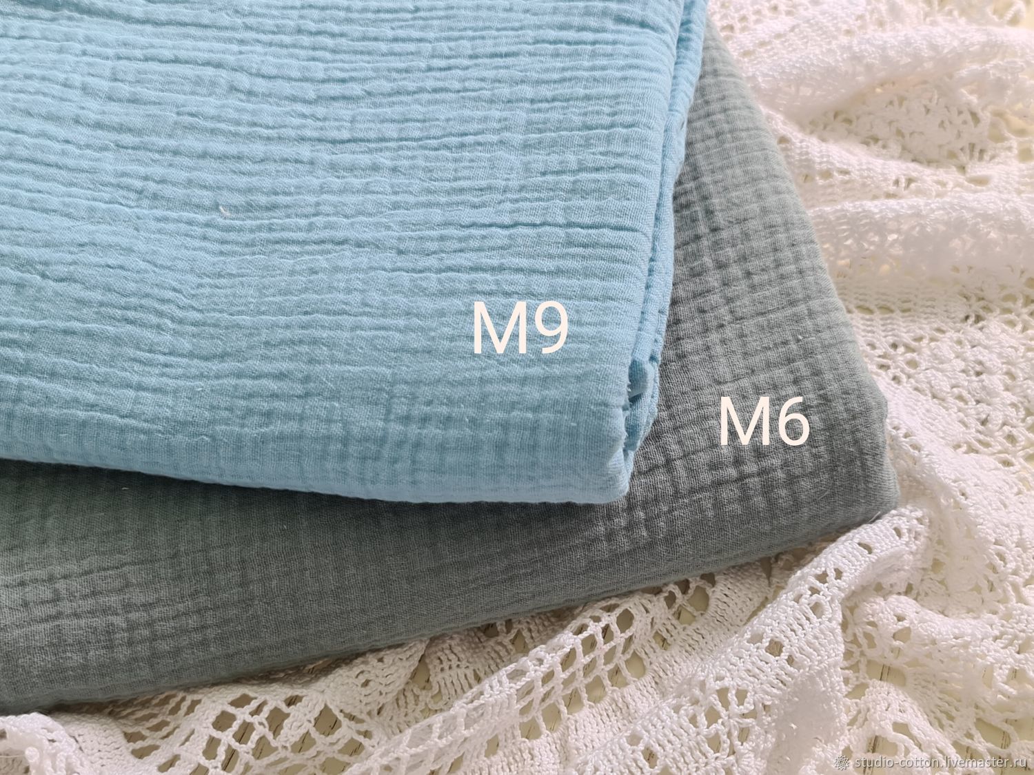 картинка Хлопок муслин М 6 . ОСТАТОК 60х60 + 40х120 от магазина Ариши Рукодельные нежности