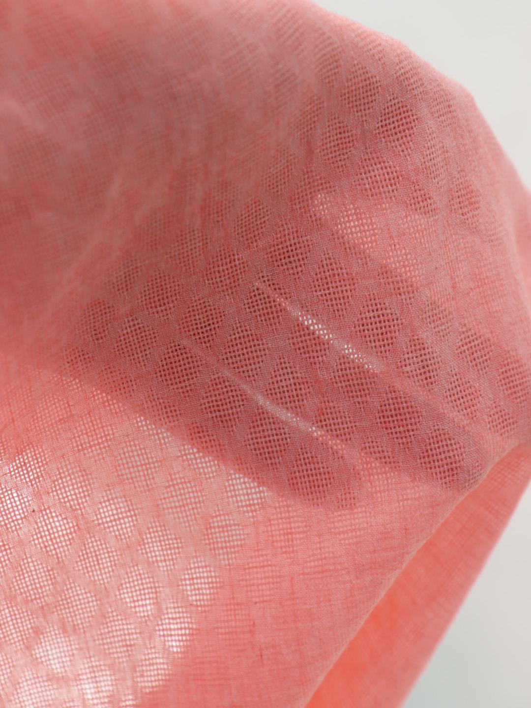 картинка Ткань Ветерок коралловый .  Состав полиэстер 100%. Имитация льна. от магазина Ариши Рукодельные нежности