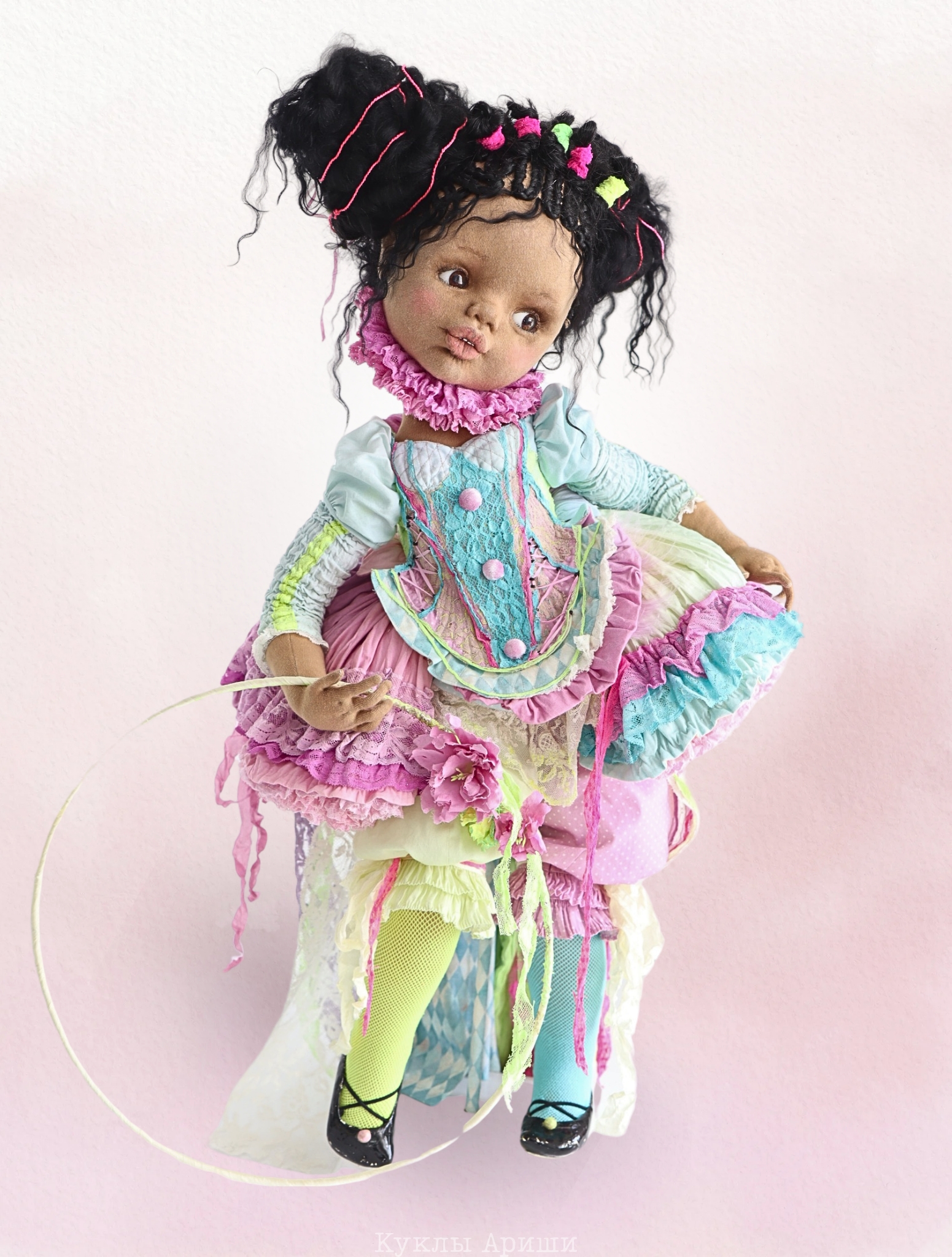 Сатинный купон Акварельные сны Ванессы 114×157 см (Арт. 219) с уникальными цветовыми переходами