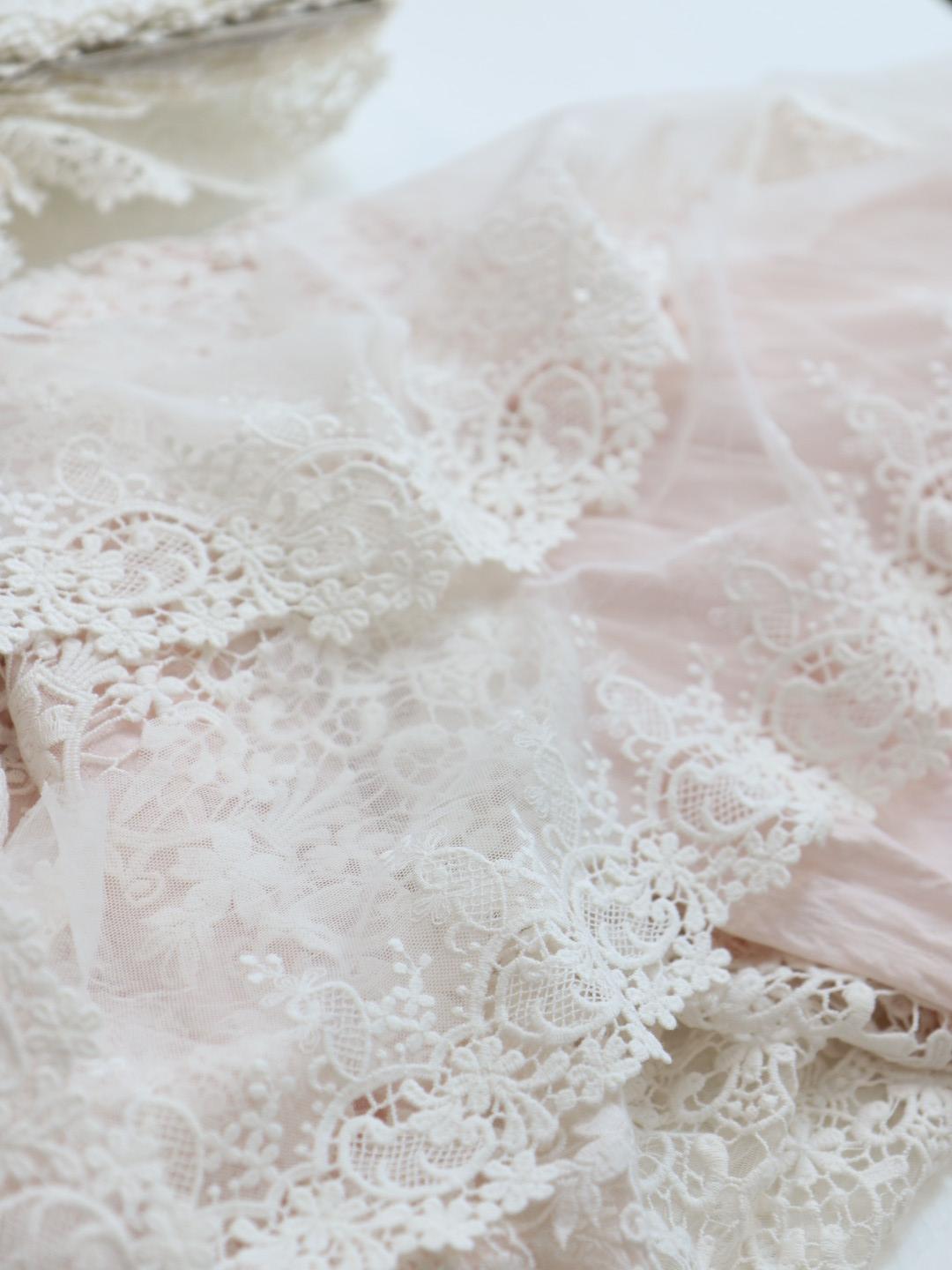 картинка Кружево 2209 (молочный) .Кружево на сетке от магазина Ариши Рукодельные нежности