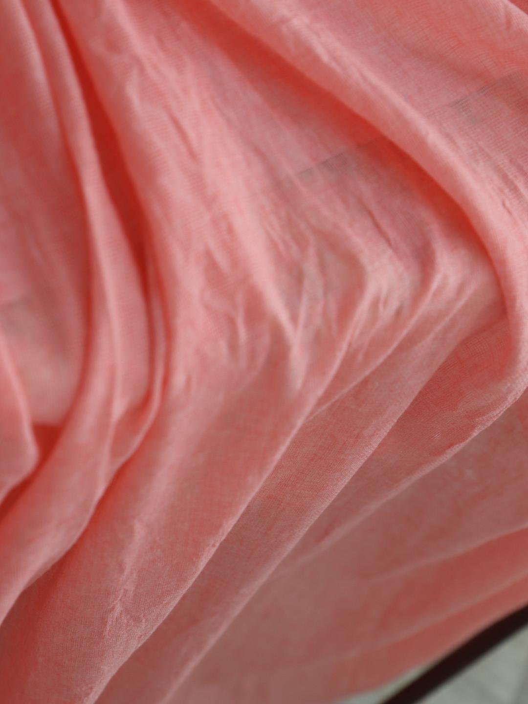 картинка Ткань Ветерок коралловый .  Состав полиэстер 100%. Имитация льна. от магазина Ариши Рукодельные нежности