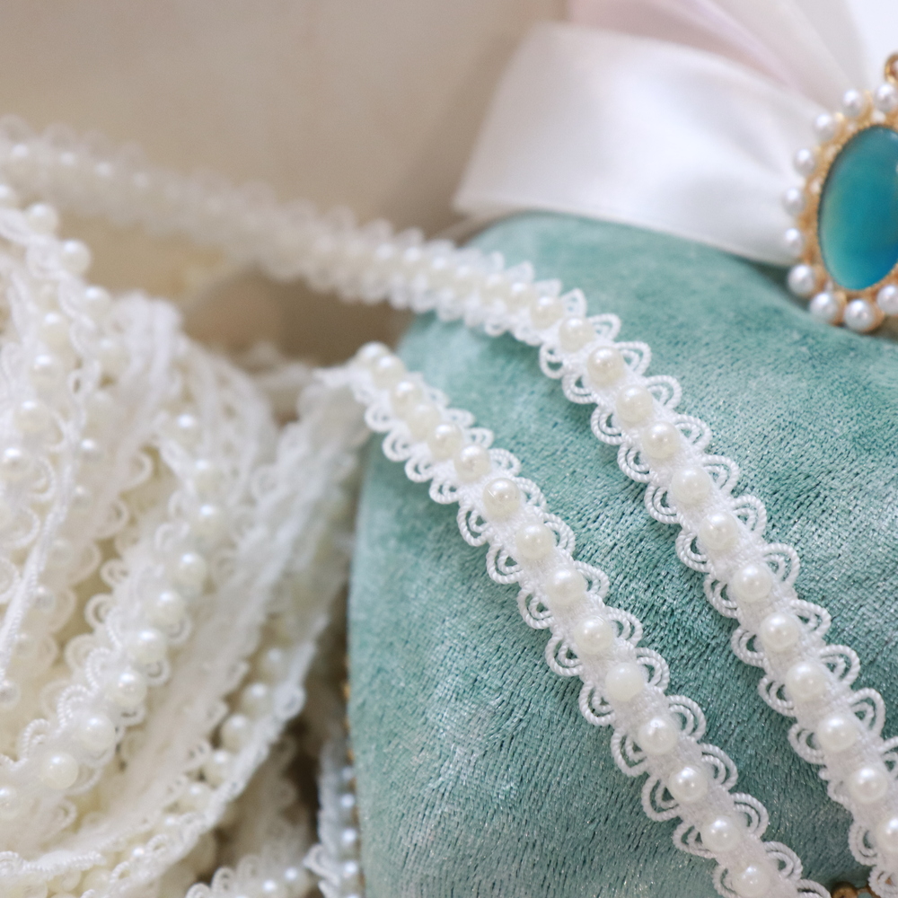 картинка Тесьма "Кружевная с бусинами " . Цена за 1 метр  от магазина Ариши Рукодельные нежности