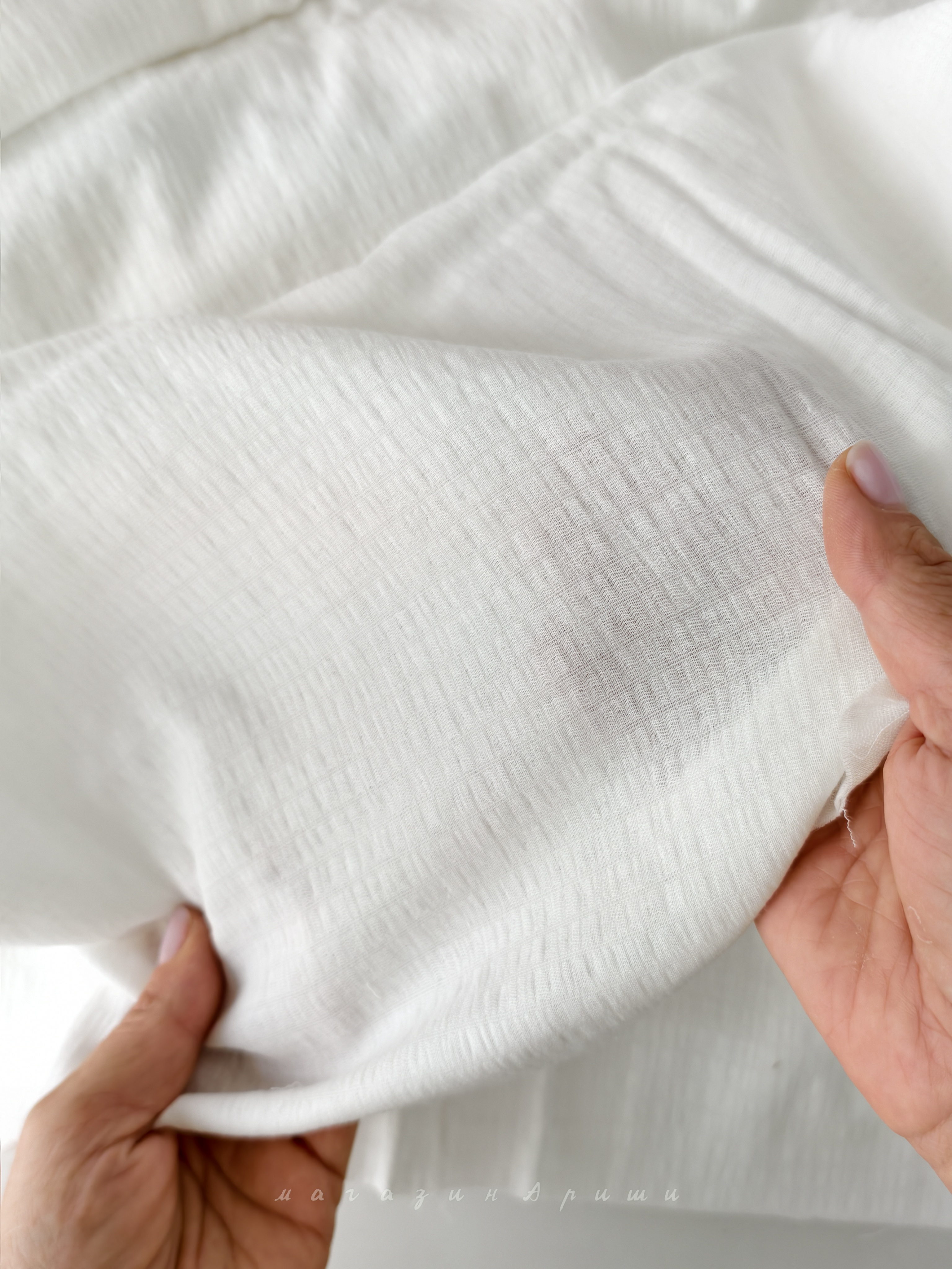 Хлопок двухслойный "Воздушный" (арт. 07) с возможностью разделения на полупрозрачные слои для кукольной и летней одежды от магазина «Кукольные нежности»