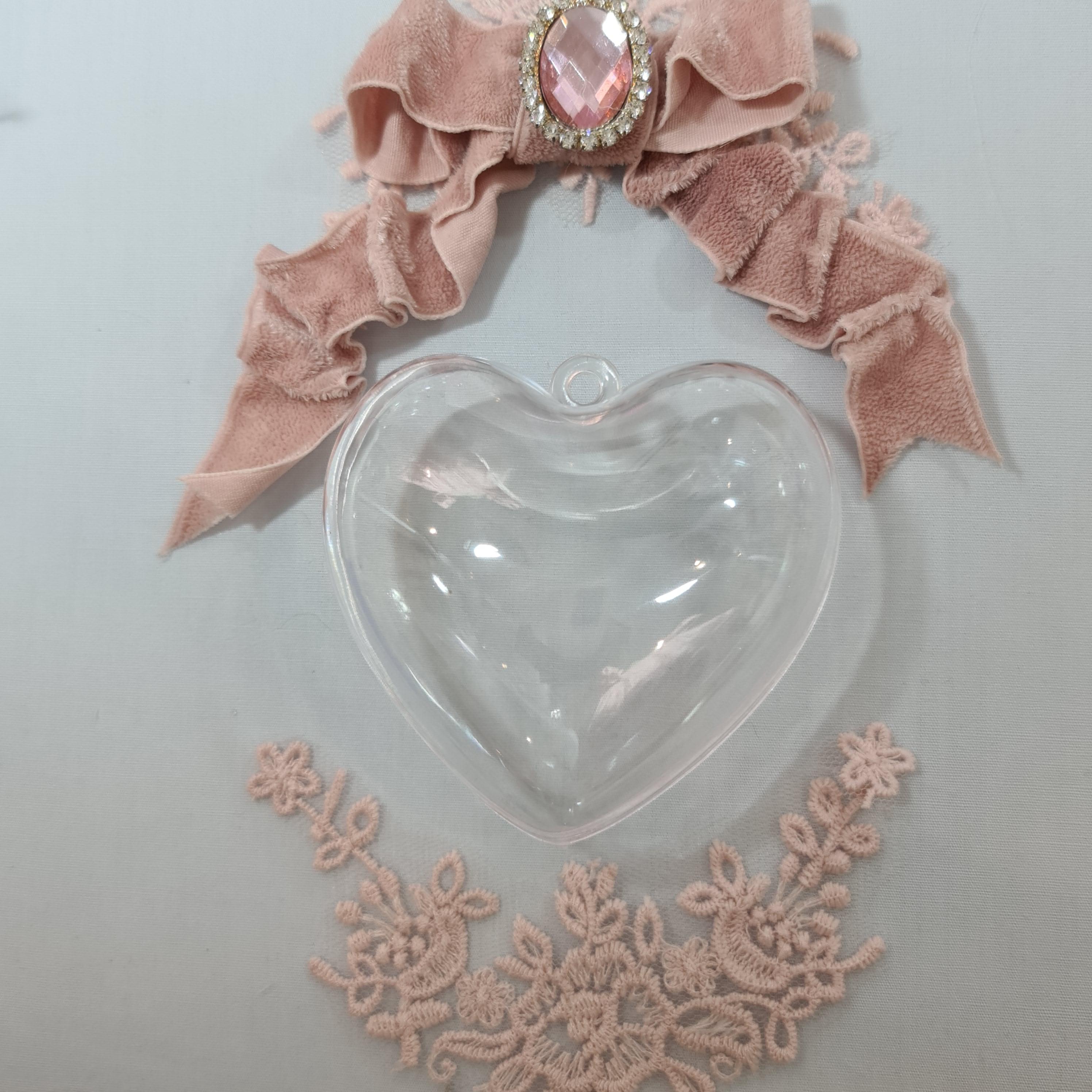 Детальное фото декоративной фигурки "Сердце . Заготовка пластиковая 7см." из пластика - магазин Ариши