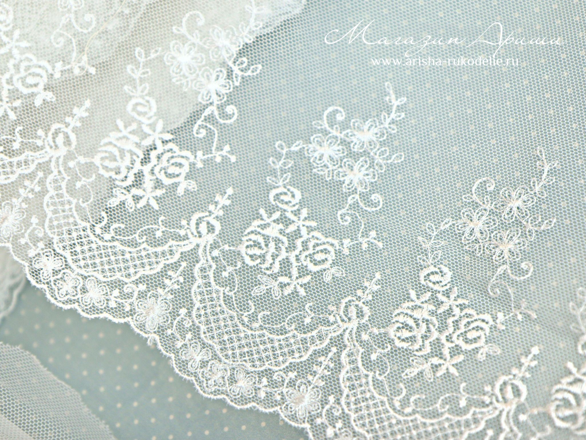 картинка Кружево арт.3007. Кружево на сеточке от магазина Ариши Рукодельные нежности