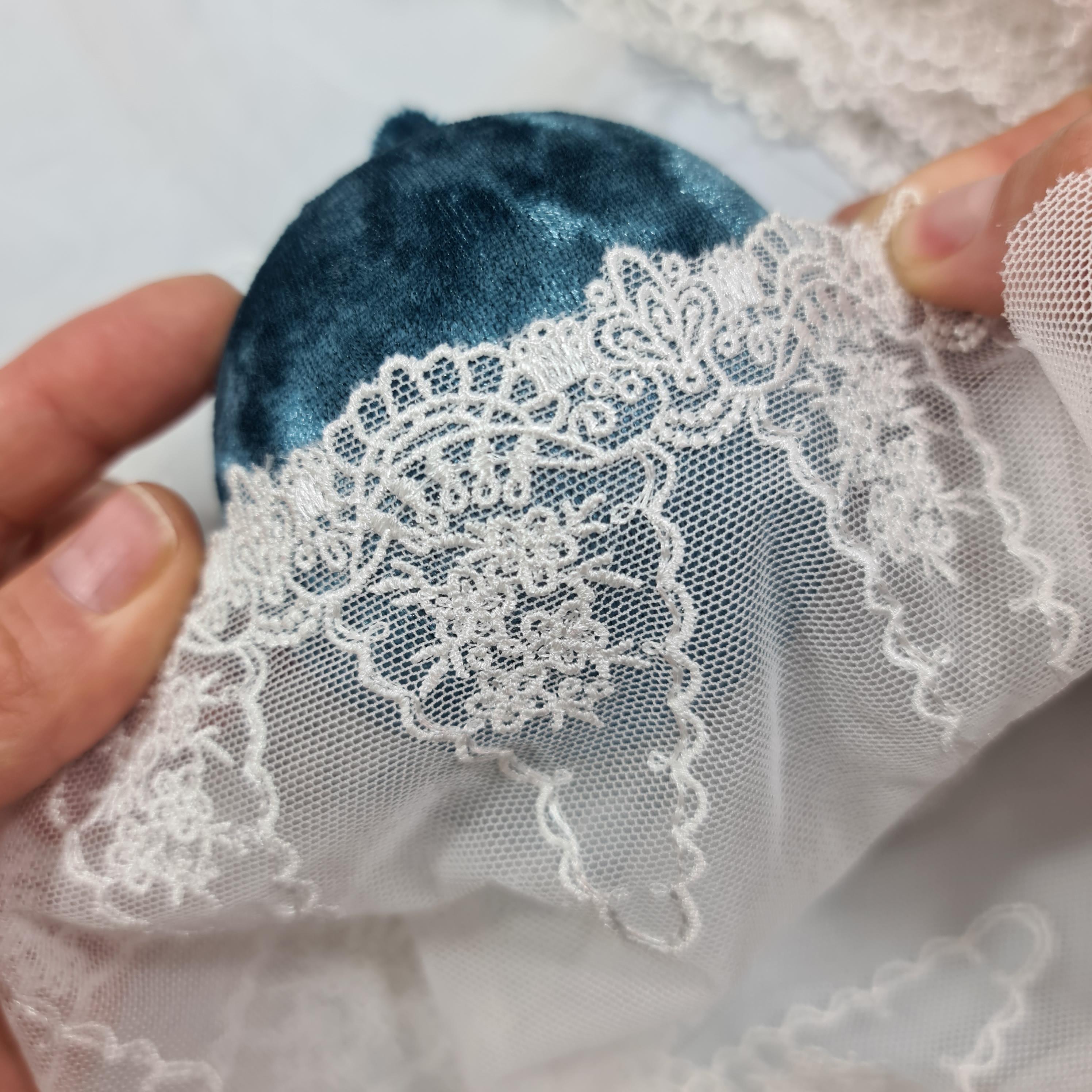 картинка Кружево 1050(молочный). Кружево на сетке. Цена за 1 метр от магазина Ариши Рукодельные нежности