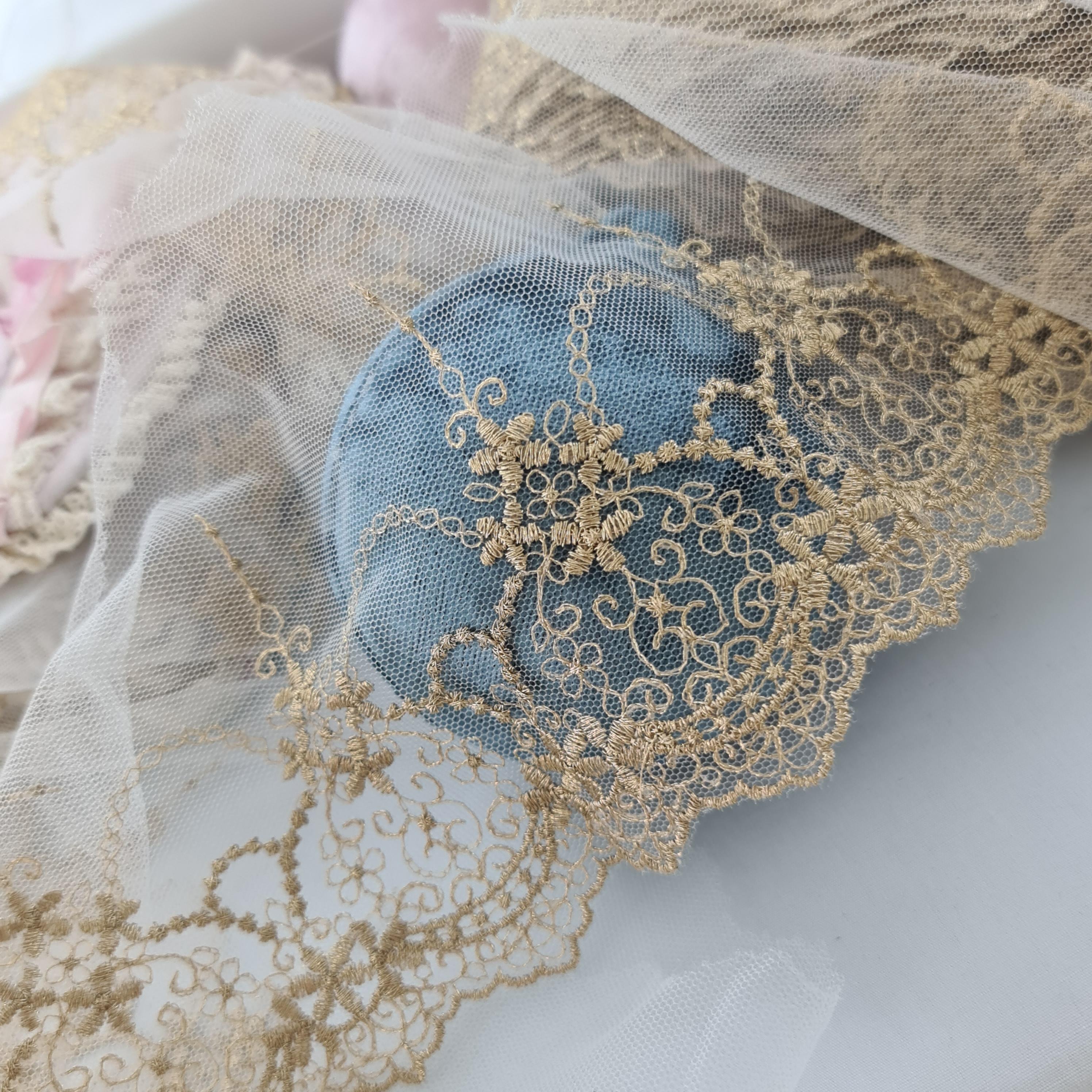 картинка Кружево  золотое 3005. Кружево люрекс от магазина Ариши Рукодельные нежности