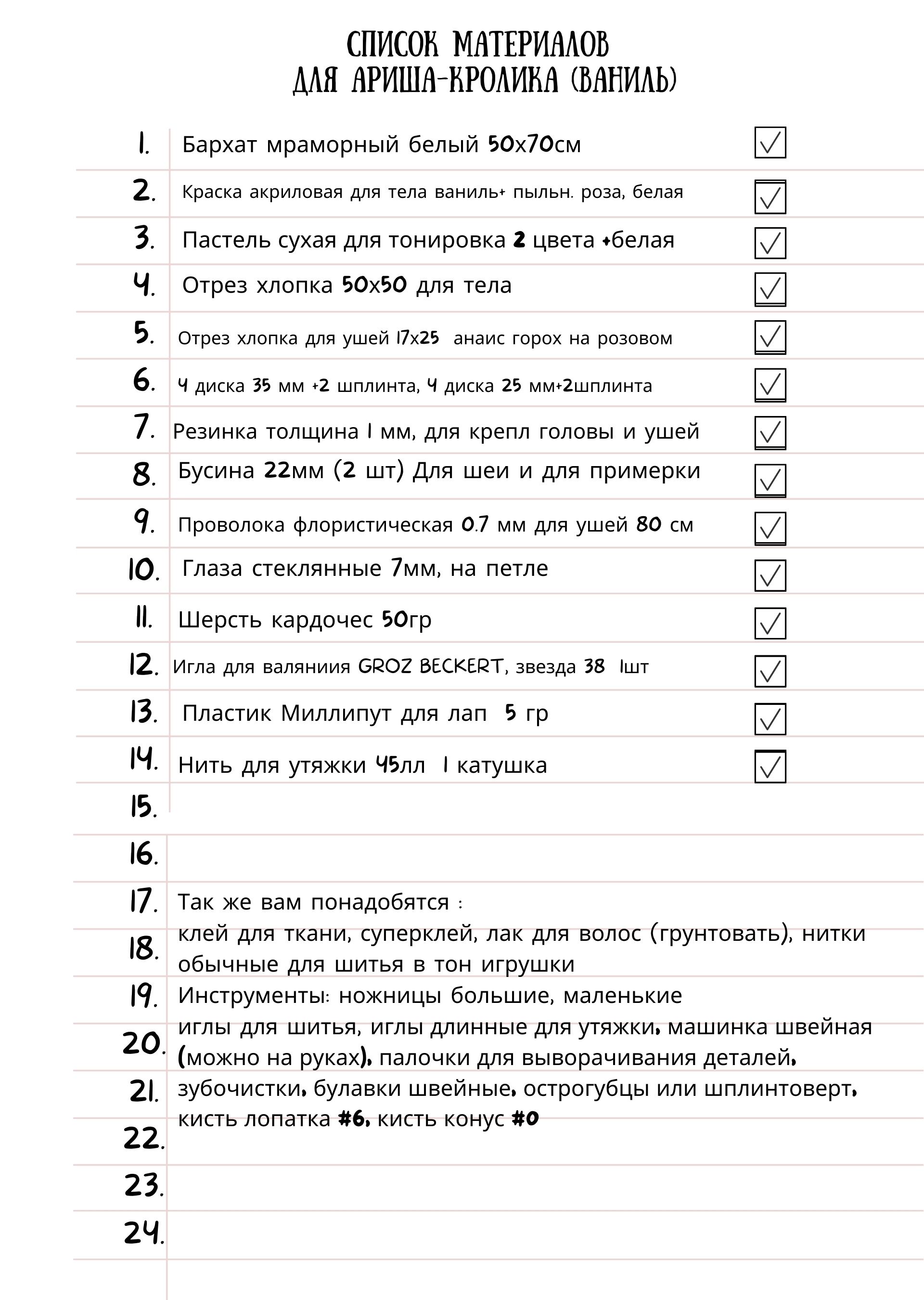 Детальное фото материалов для создания кукол - магазин Кукольные нежности