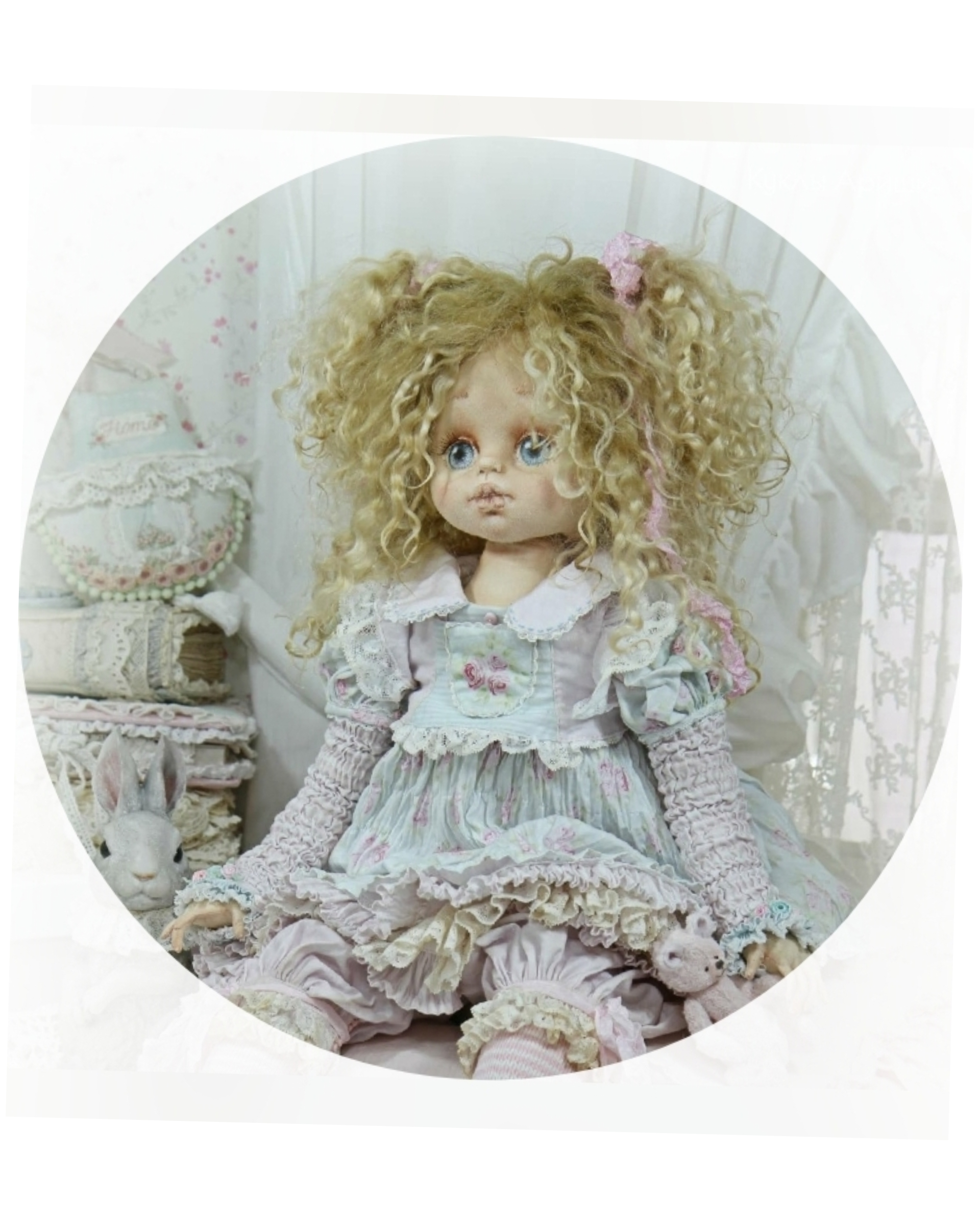 фото  Видео-курс : Голова. Куклы в рюшах школа кукол Ариши