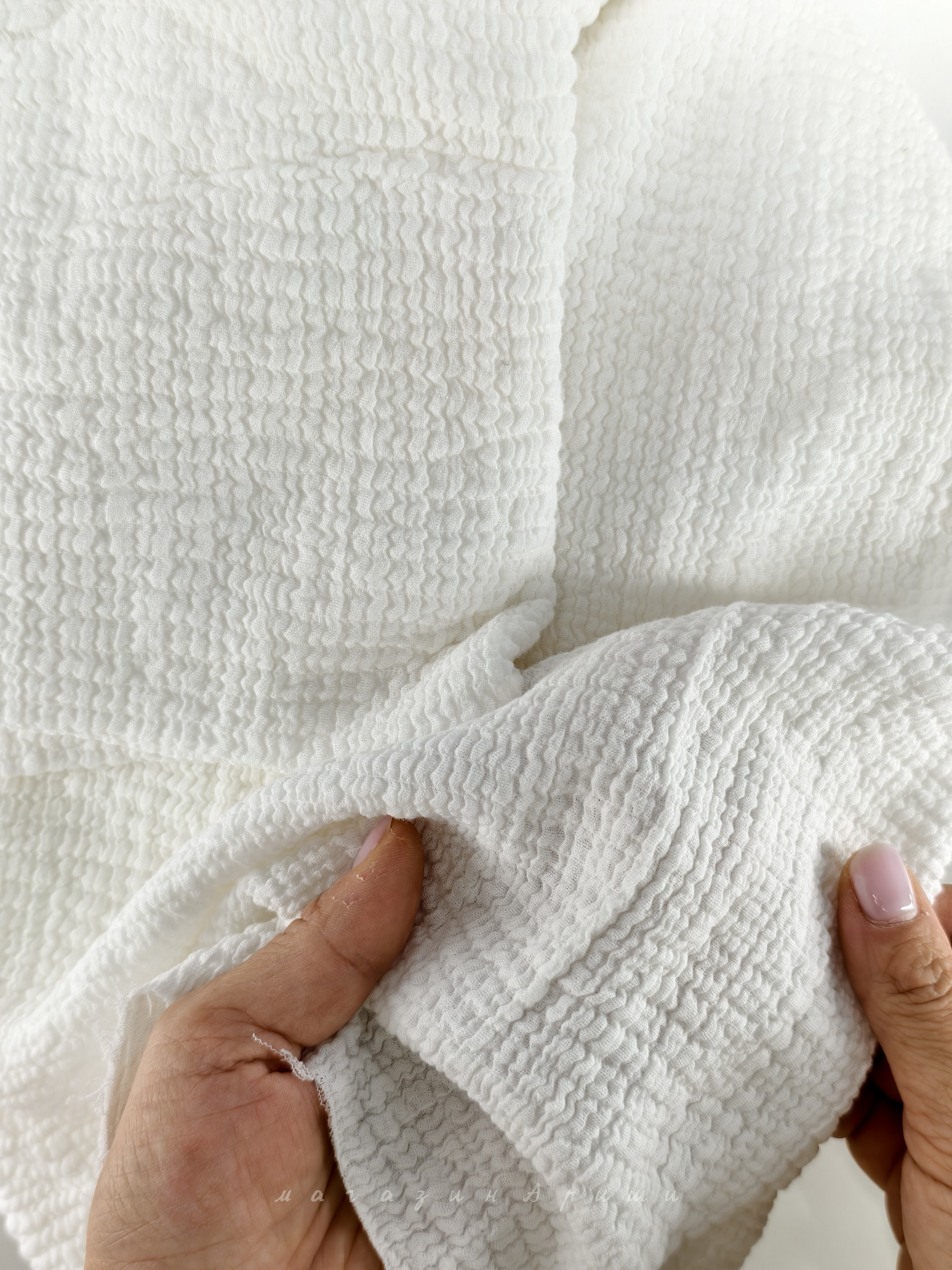 Хлопок фактурный сжатый "Рельеф" с объемной текстурой от магазина «Кукольные нежности»