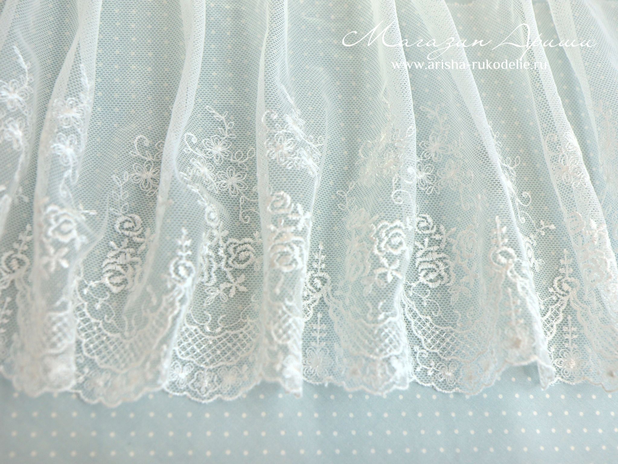 картинка Кружево арт.3007. Кружево на сеточке от магазина Ариши Рукодельные нежности