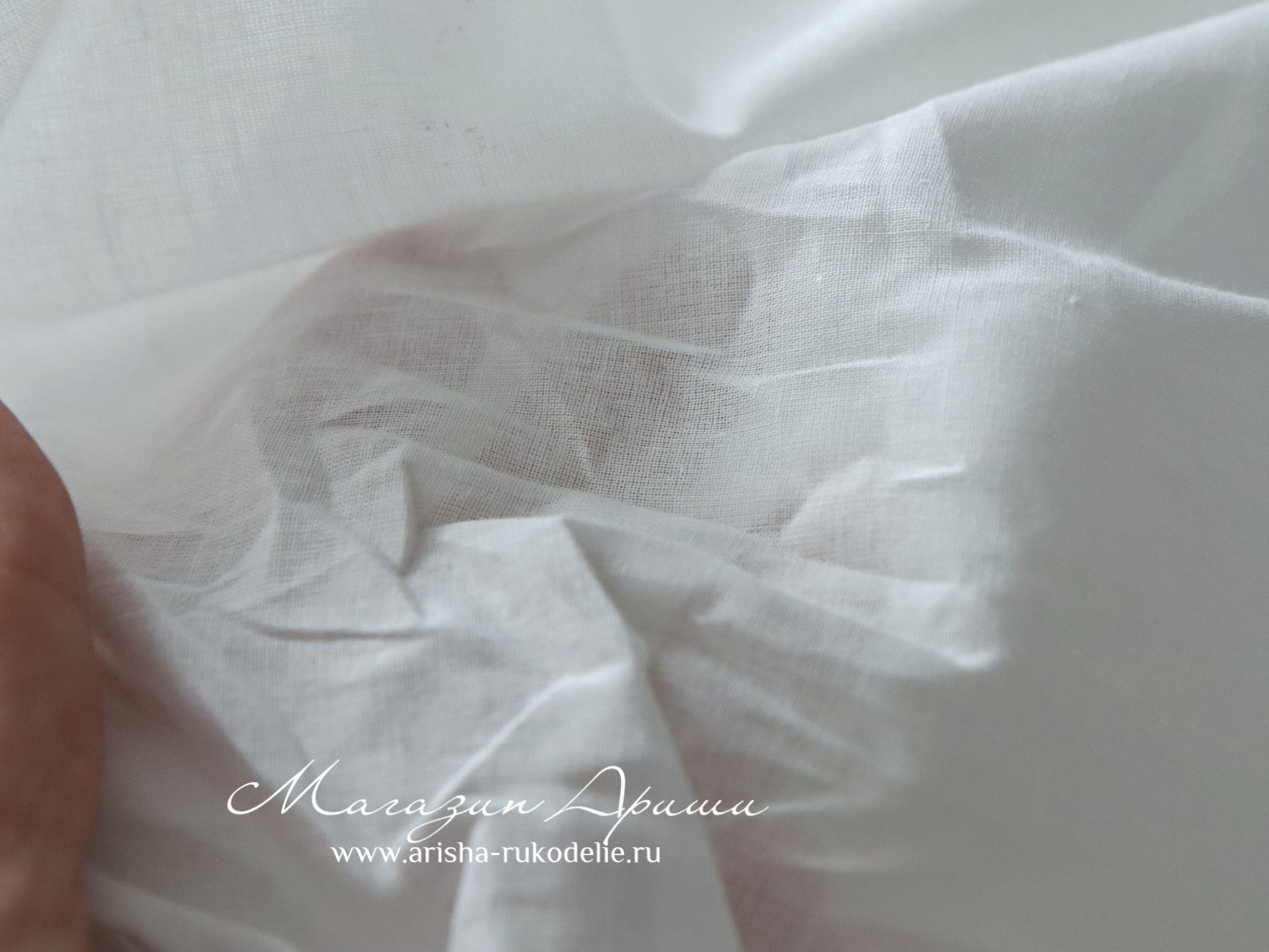 картинка Хлопок тонкий, бязь белый  от магазина Ариши Рукодельные нежности